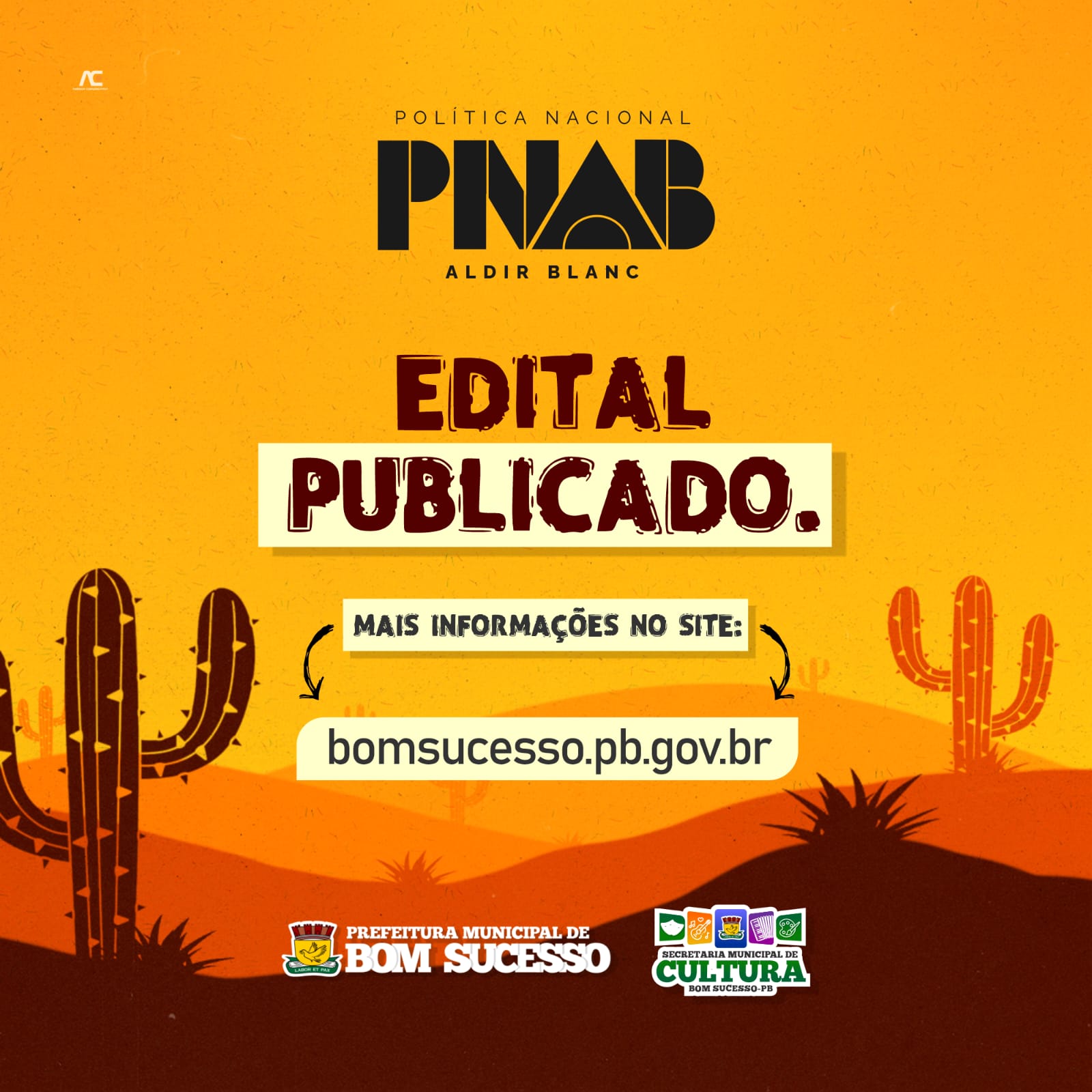 EDITAL DE CHAMAMENTO PÚBLICO Nº 001/2024 - ALDIR BLANC - PNAB